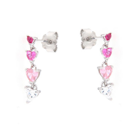 Oval Coral Earrings, 925 SILVER
