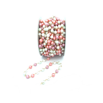 Collana Lunga Con Perle, Vari colori, Argento S925