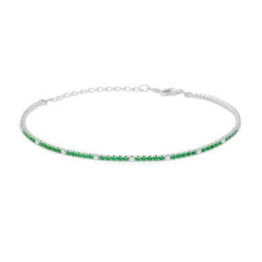 Mini Tennis Bracelets 1mm Silver Base