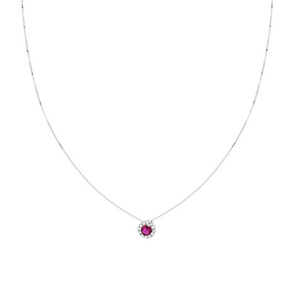 Collier élégant en argent 925 avec zircons colorés