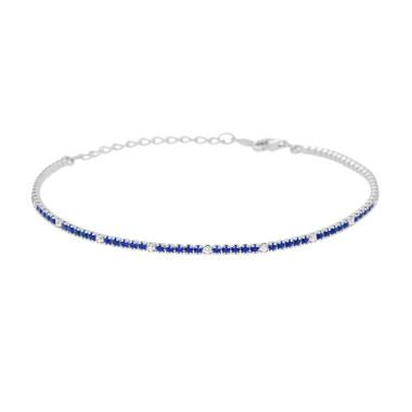 Mini Tennis Bracelets 1mm Silver Base