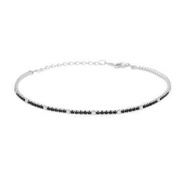 Mini Tennis Bracelets 1mm Silver Base