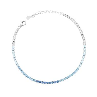 Mini Tennis Bracelets 1mm Silver Base