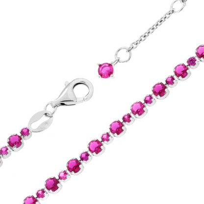 Mini Tennis Bracelets 1mm Silver Base
