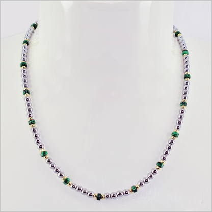 Multicolor Stone Chain Necklace 4.5mm, Stainless Steel