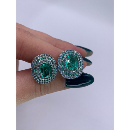 Green Brilliant Earrings