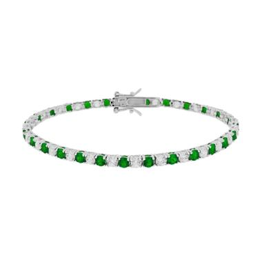 Bracciale Tennis di Lusso in Argento 925 con Zirconi Rossi e Bianchi