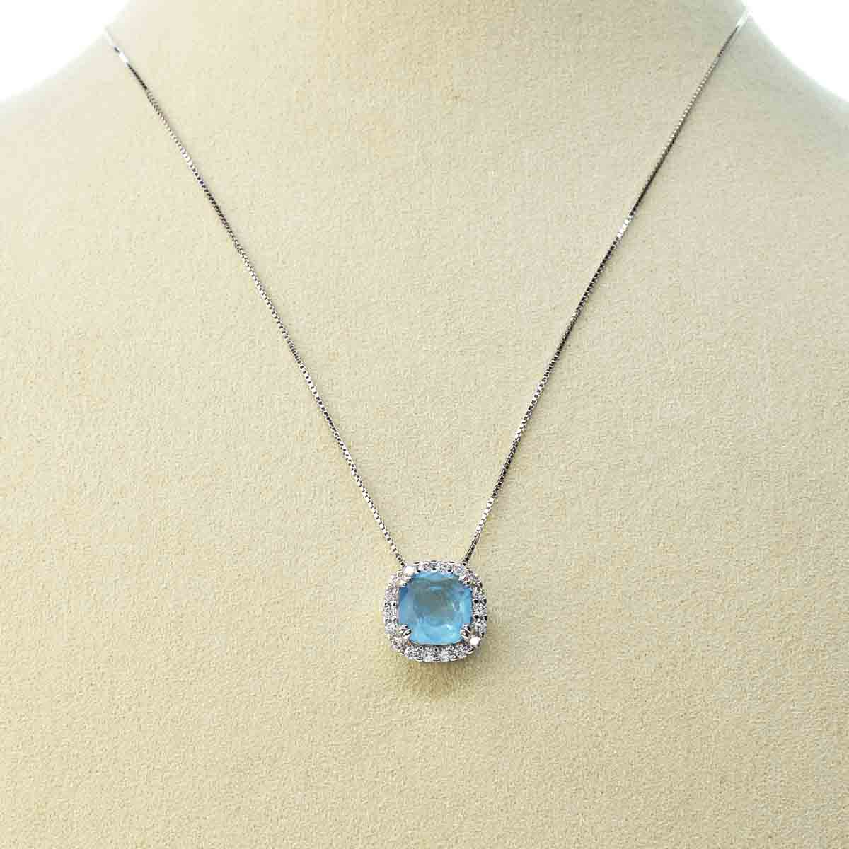 Collana con Pietra Idrotermale Quadrata, Argento s925