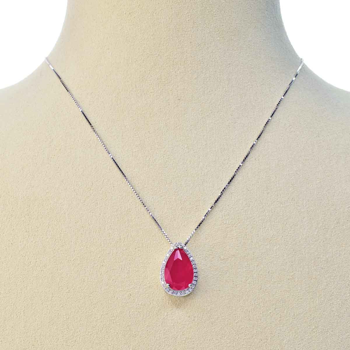 Collana Pietra Idrotermale Goccia, Argento s925