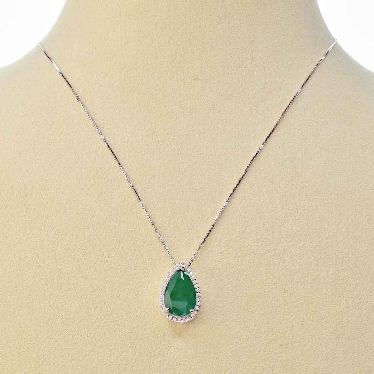 Collana Pietra Idrotermale Goccia, Argento s925