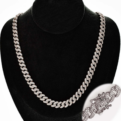 Collana Grumette 8,5mm, in Argento 925 e zirconi