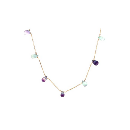Collane in Argento 925 con Pietre Vere a Goccia