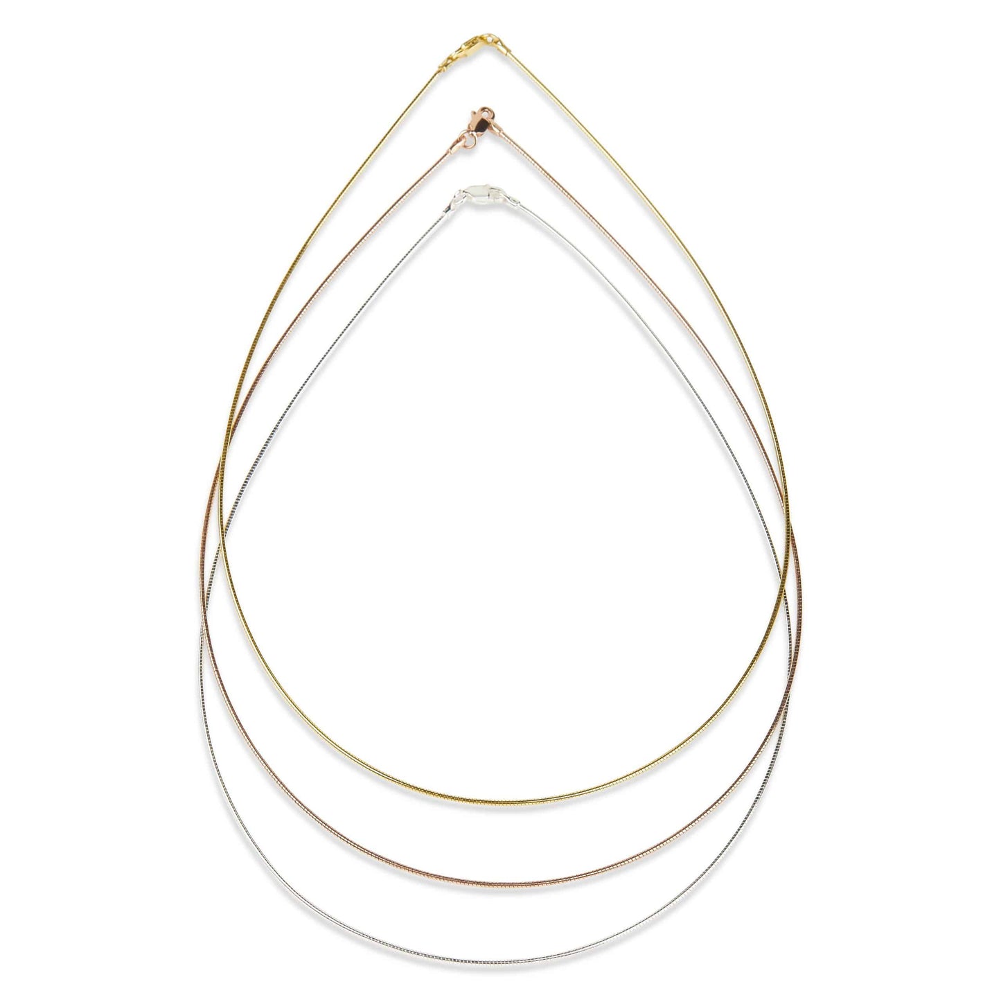 Collana Semirigida Diamantata, Argento 925