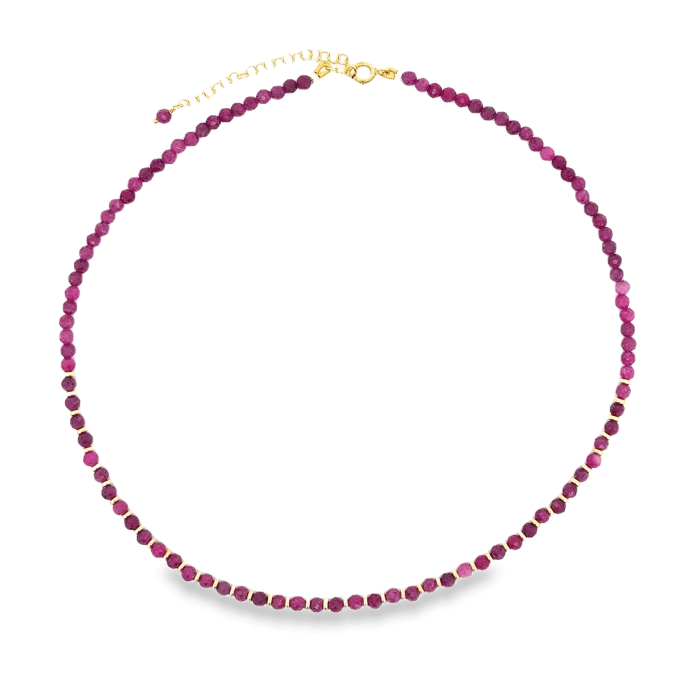 Collane con Tutte Pietre Naturali e Rondelle in Argento S925