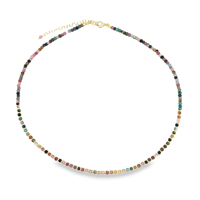 Collane con Tutte Pietre Naturali e Rondelle in Argento S925