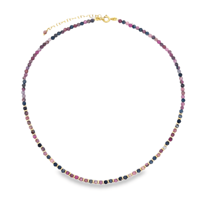 Collane con Tutte Pietre Naturali e Rondelle in Argento S925