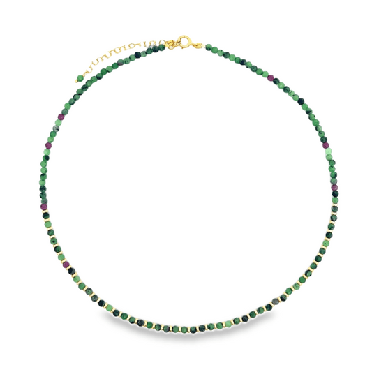 Collane con Tutte Pietre Naturali e Rondelle in Argento S925