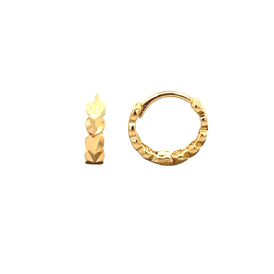 Orecchini Cerchietti Cuore -  in Argento S925