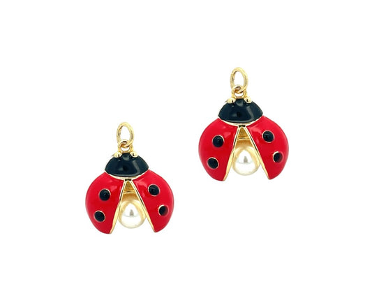 Ciondolo Coccinella, in Acciaio