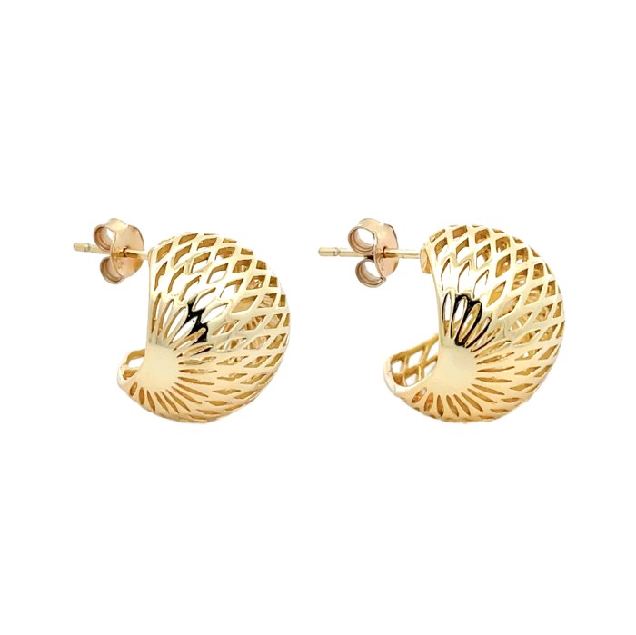 Four-Leaf Clover Earrings in Mother of Pearl, in S925 Silver and Gold