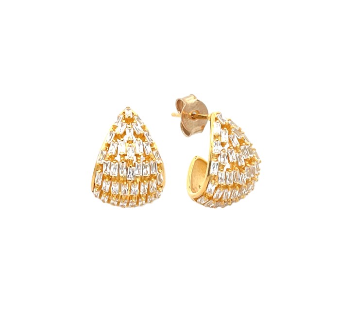 S925 Silver Drop Earrings with Light Point