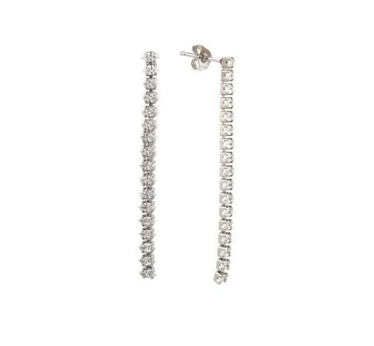 Orecchini Tennis Marquise Pendenti, in Argento s925