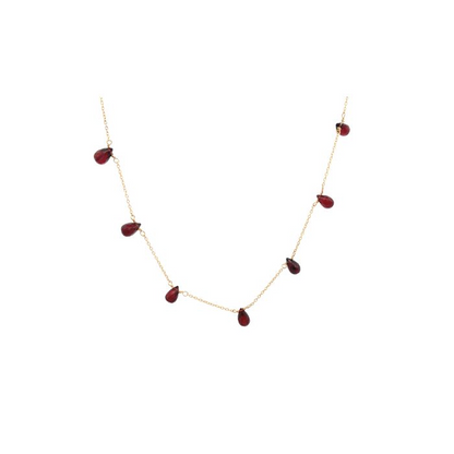 Collane in Argento 925 con Pietre Vere a Goccia