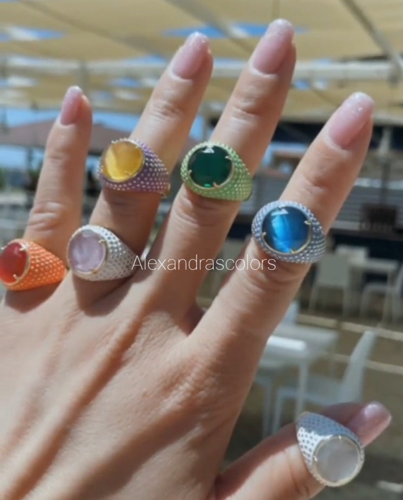 COLORED SILVER RINGS