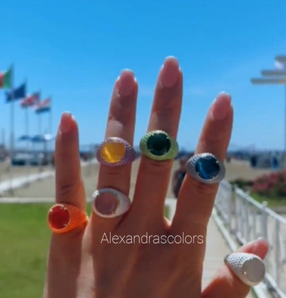 COLORED SILVER RINGS