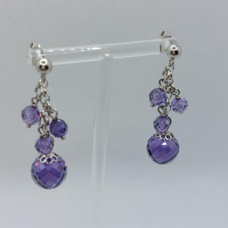 Silver and Amethyst Earrings