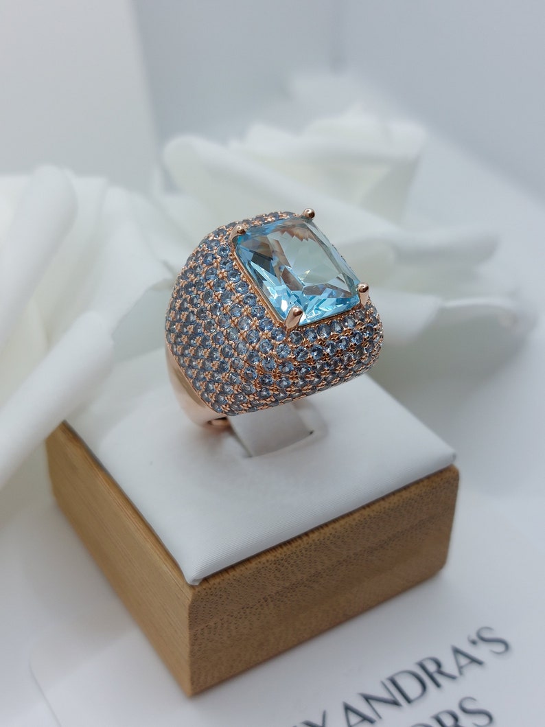 BIG CHEVALIER Luxury Ring, Blue 