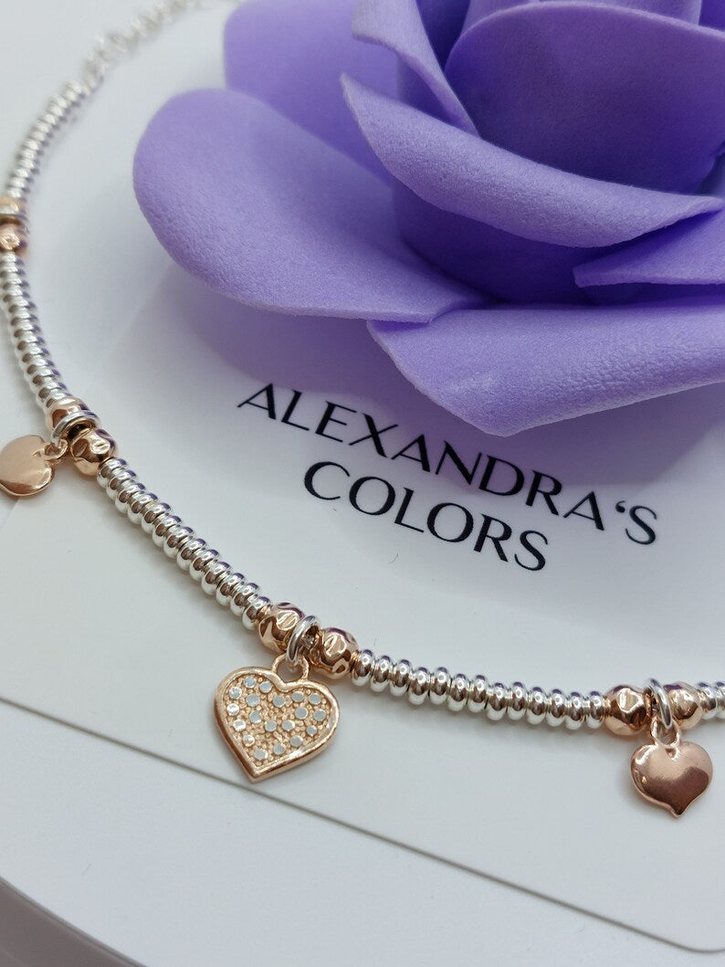 Bracelet with hearts 