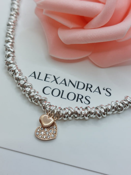 925 Silver Heart Knot Bracelet - Elegance and Symbolism