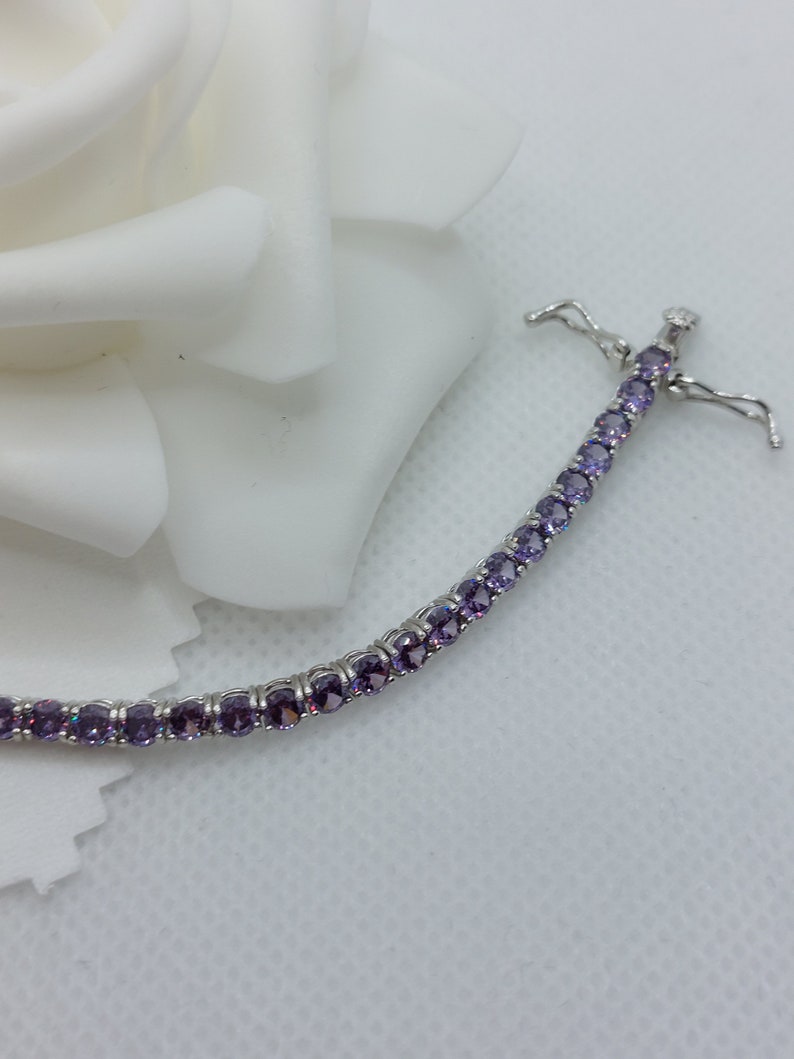 Purple Tennis Bracelet