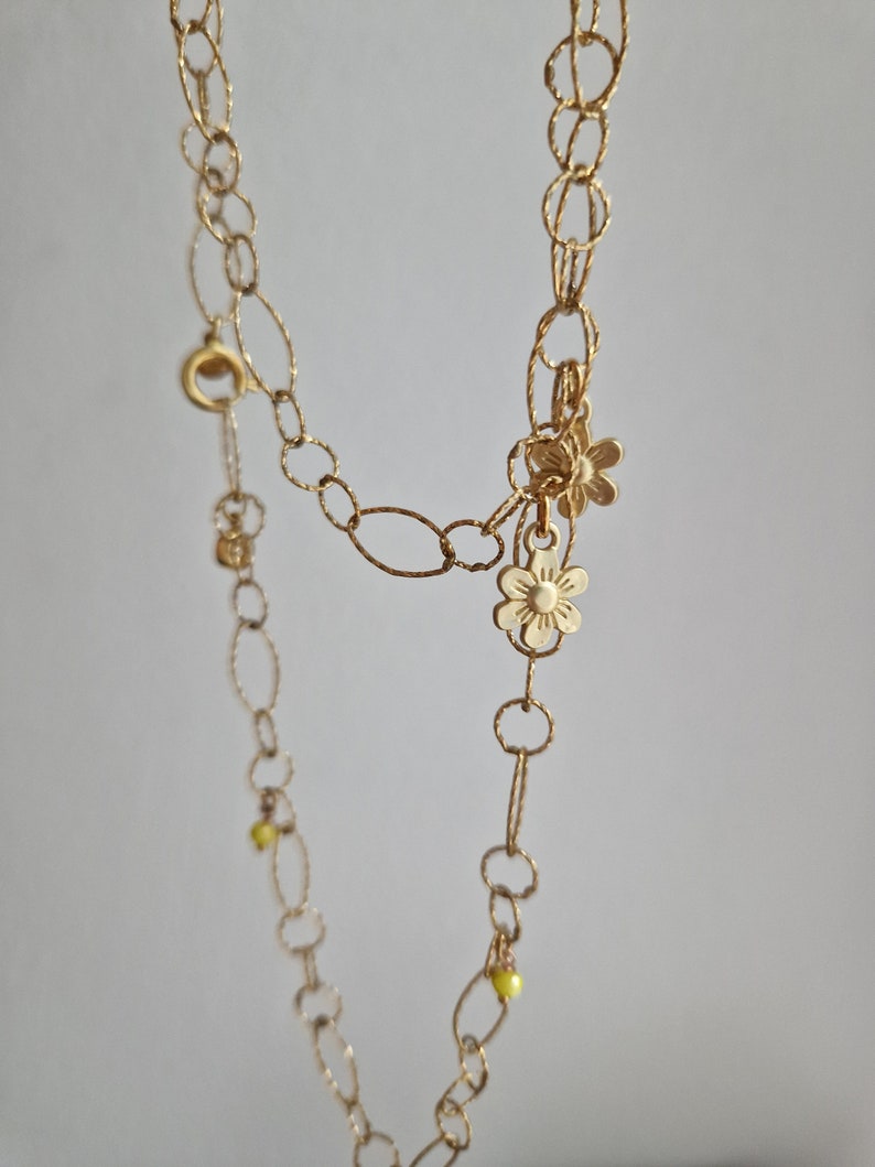 Long gold diamond necklace