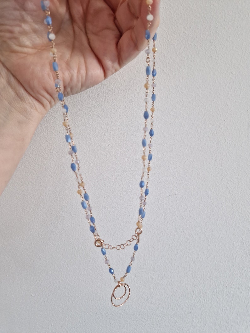 Long and brilliant rosary necklace