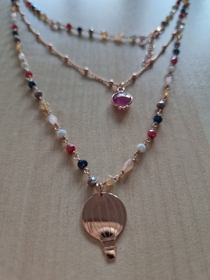 Necklaces in Silver, Rose Gold and Ruby 