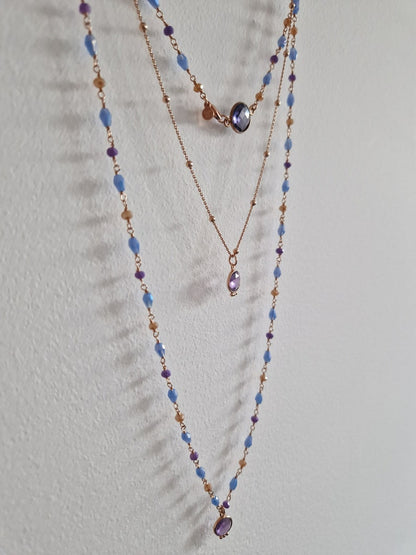 Necklaces with amethyst