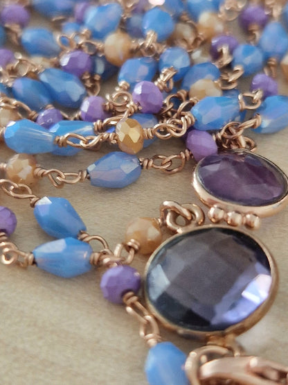 Necklaces with amethyst