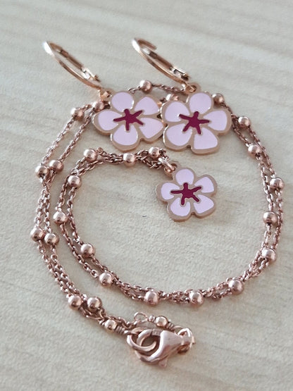 Pink flower set