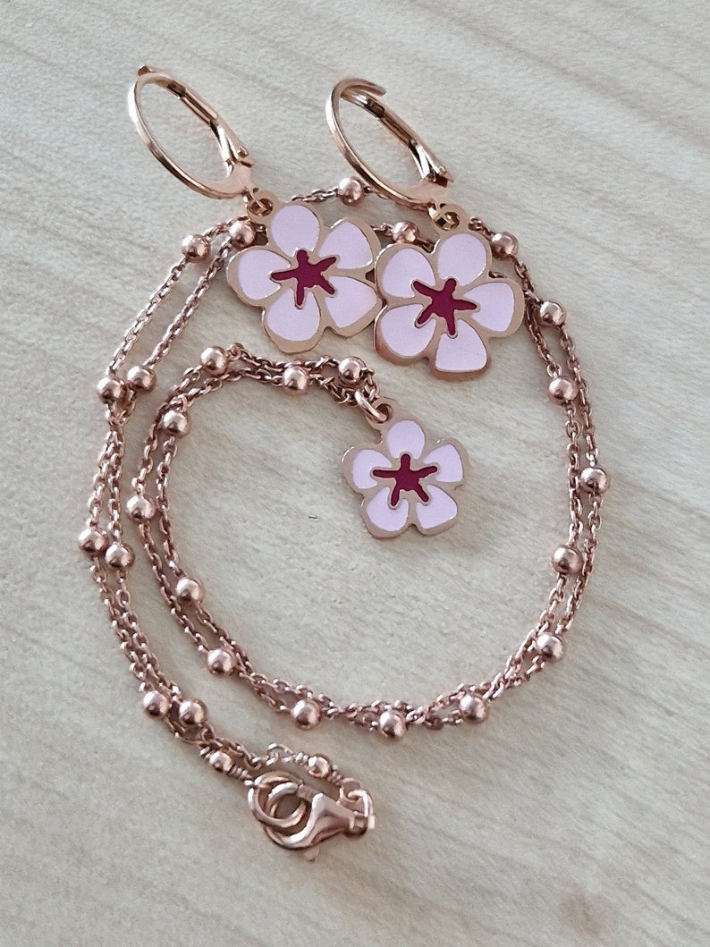 Pink flower set