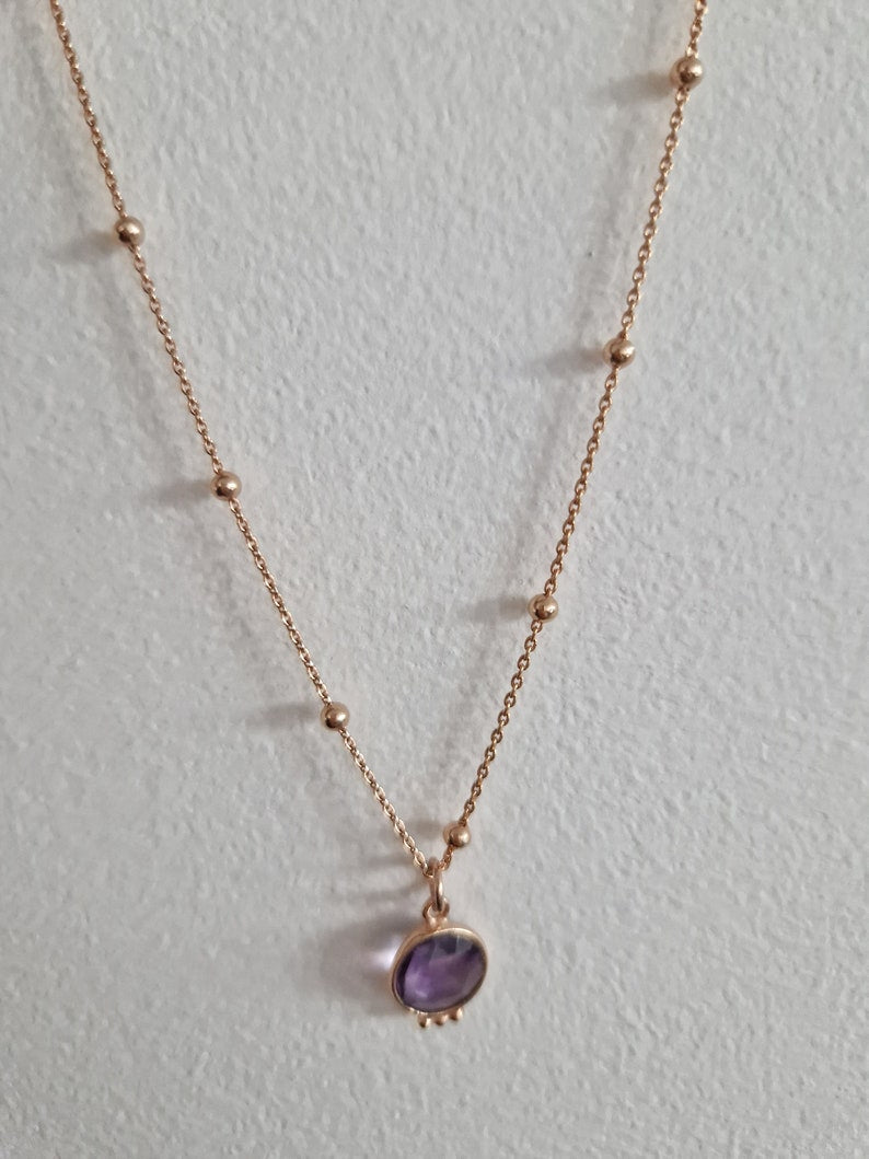 Necklaces with amethyst