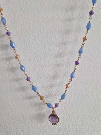 Necklaces with amethyst