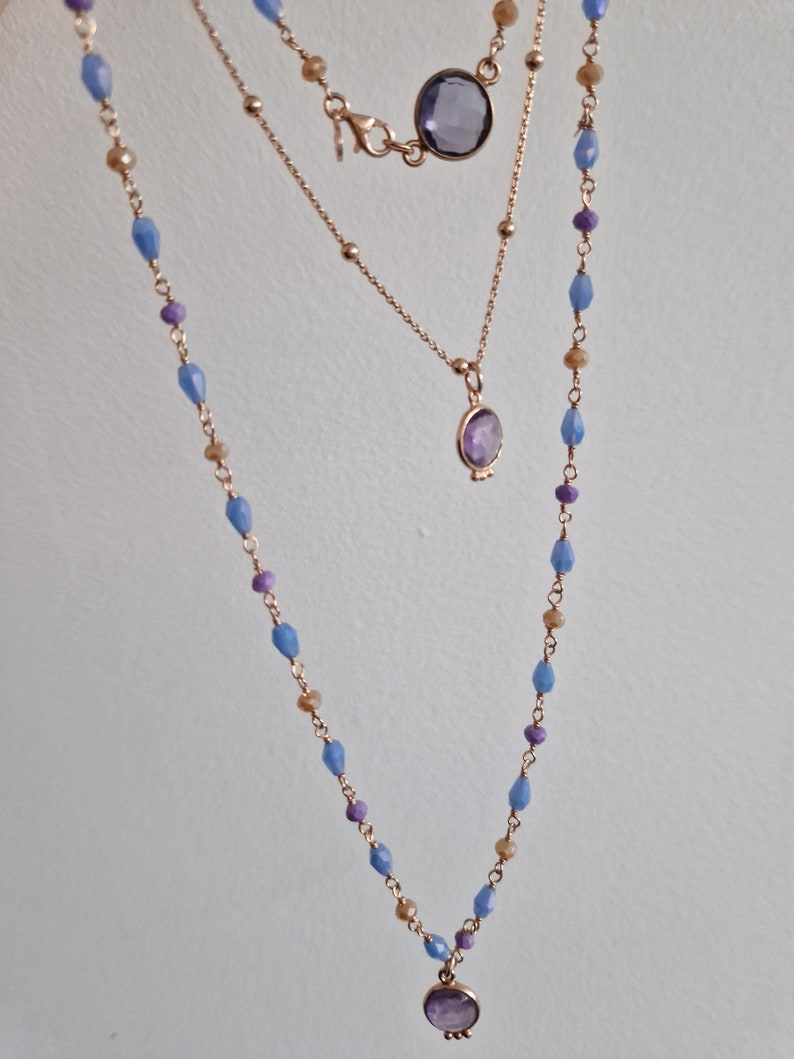 Necklaces with amethyst