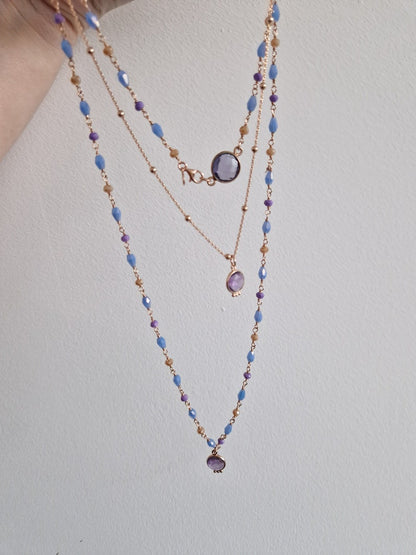 Necklaces with amethyst