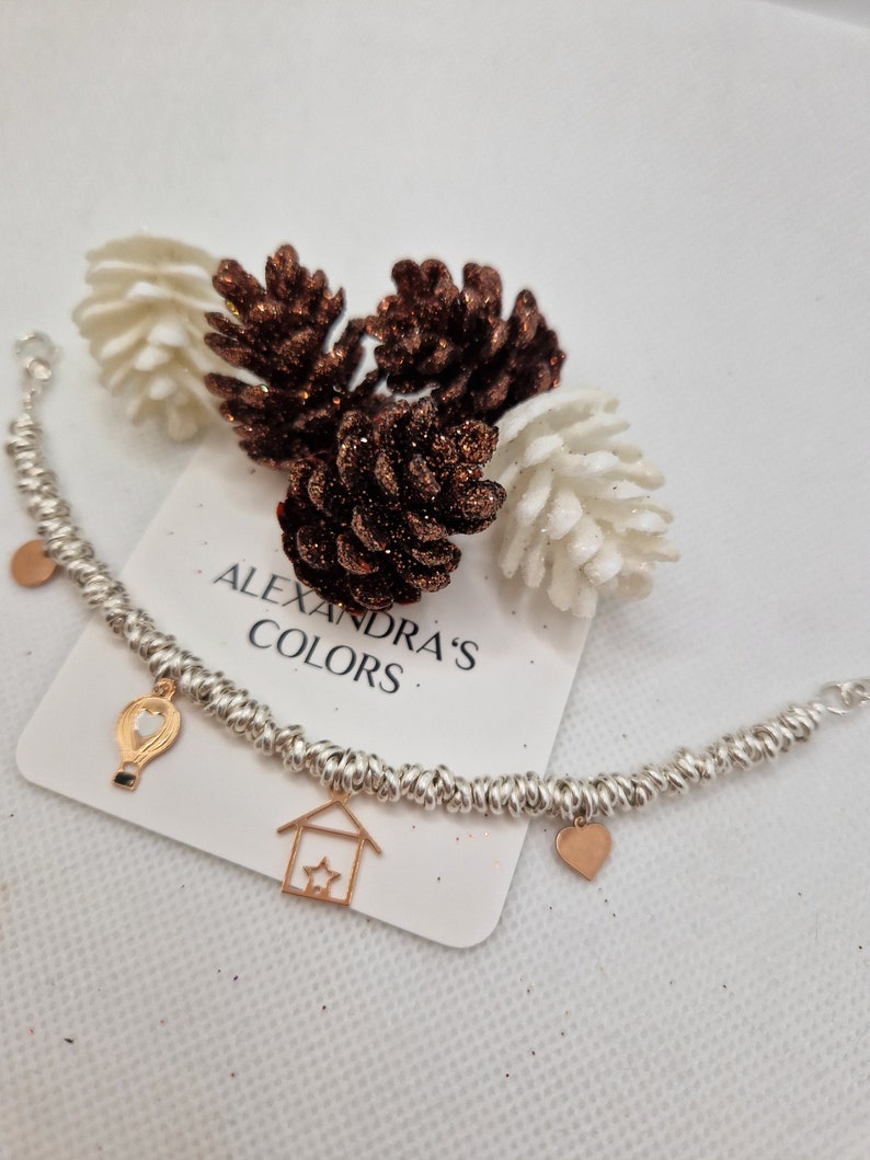 Knot Bracelet with Charms 