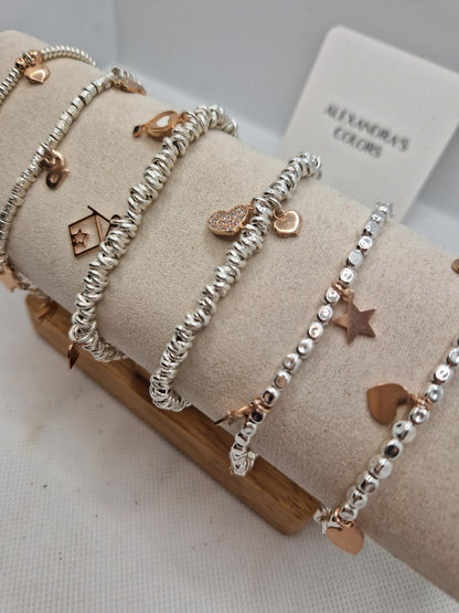 Knot Bracelet with Charms 