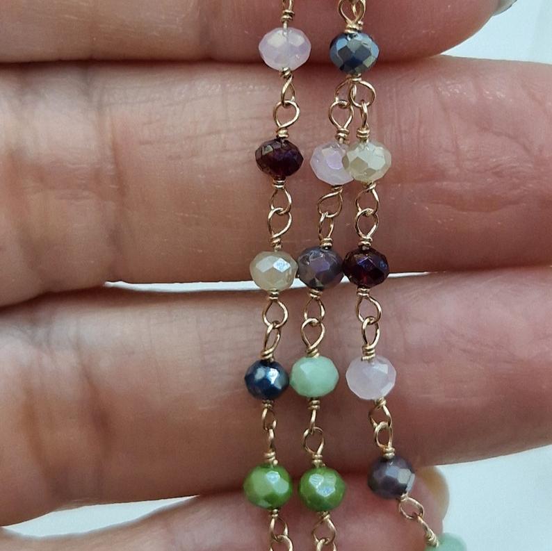 Long beaded earrings