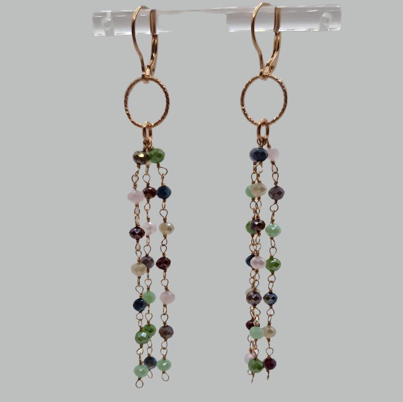 Long beaded earrings