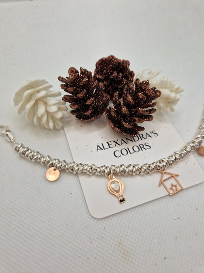 Knot Bracelet with Charms 